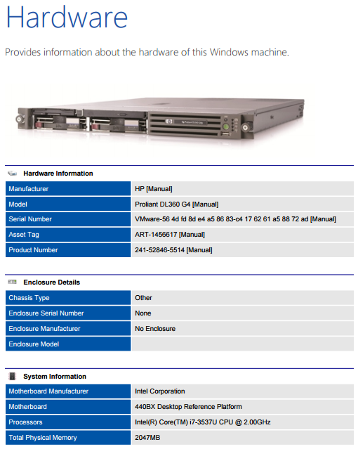 Server Inventory Tool - Document Windows Server Configuration